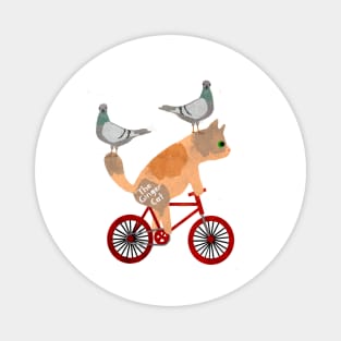 Cat cycling Magnet